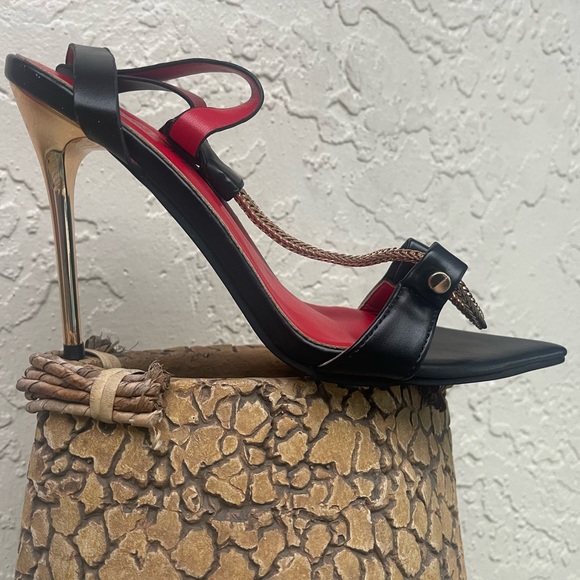 Pleaser RED insoles Haute couture heels size 7 TEENSTREETS - Picture 4 of 16